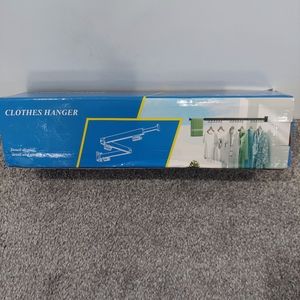 Muyirted Three Tier Clothes Hanger wall mounted extendible folding clothes airer